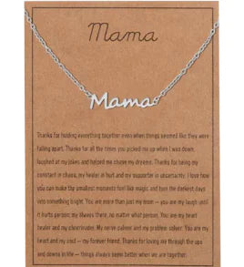 Silver Mama Pendant Necklace
